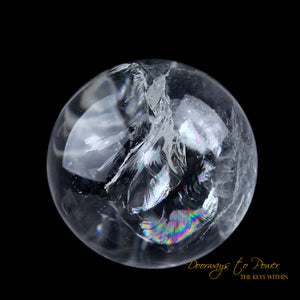 Lemurian Light Quartz Crystal Sphere 'Holographic Connection'