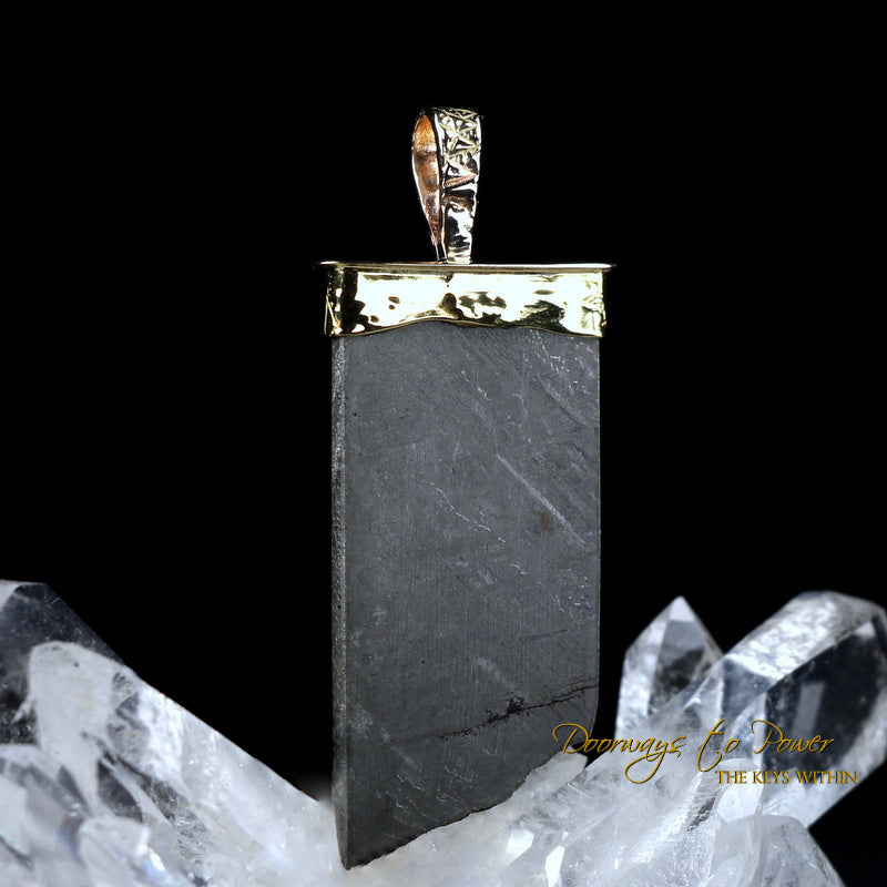Meteorite Light Language Pendant ™ 22k Gold