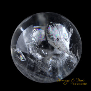Lemurian Light Quartz Crystal Sphere 'Holographic Connection'