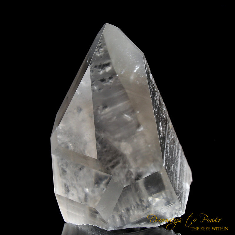 Golden Lemurian Lightning Strike Quartz Crystal Point