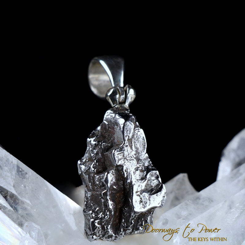Campo del Cielo Meteorite Pendant 'Galactic Star Being' .925 SS