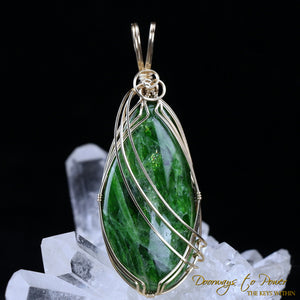 Chrome Diopside Crystal Pendant 14k