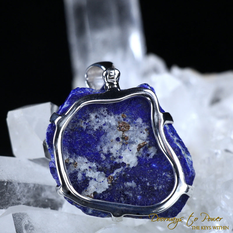 Lapis Lazuli Dragon Crystal Pendant 14k