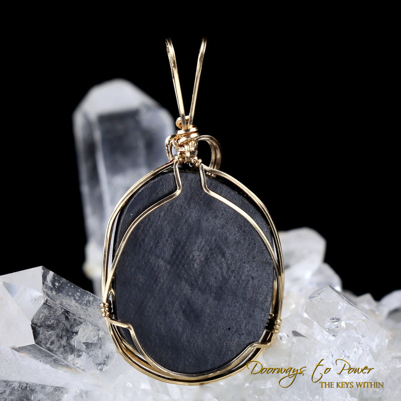 Turquoise & Pyrite Crystal Pendant 14k