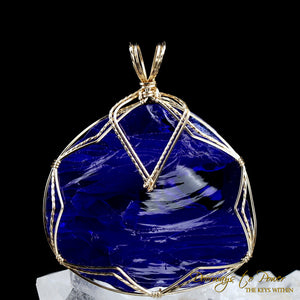 Tanzanite Fire Andara Crystal Pendant 14k 'L u M i N a R y'