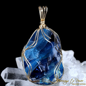 Oracle Eye Monatomic Andara Crystal Pendant 14k