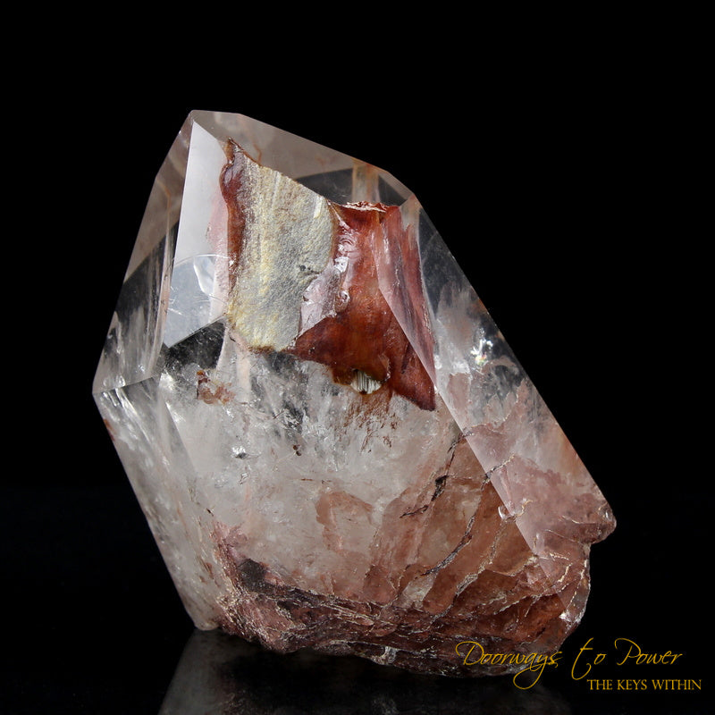 Angel Phantom Amphibole Quartz Crystal Point