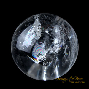 Lemurian Light Quartz Crystal Sphere 'Holographic Connection'