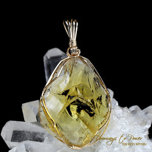 Dynamic Heliodor Andara Crystal Pendant 14k 'Divine Will'
