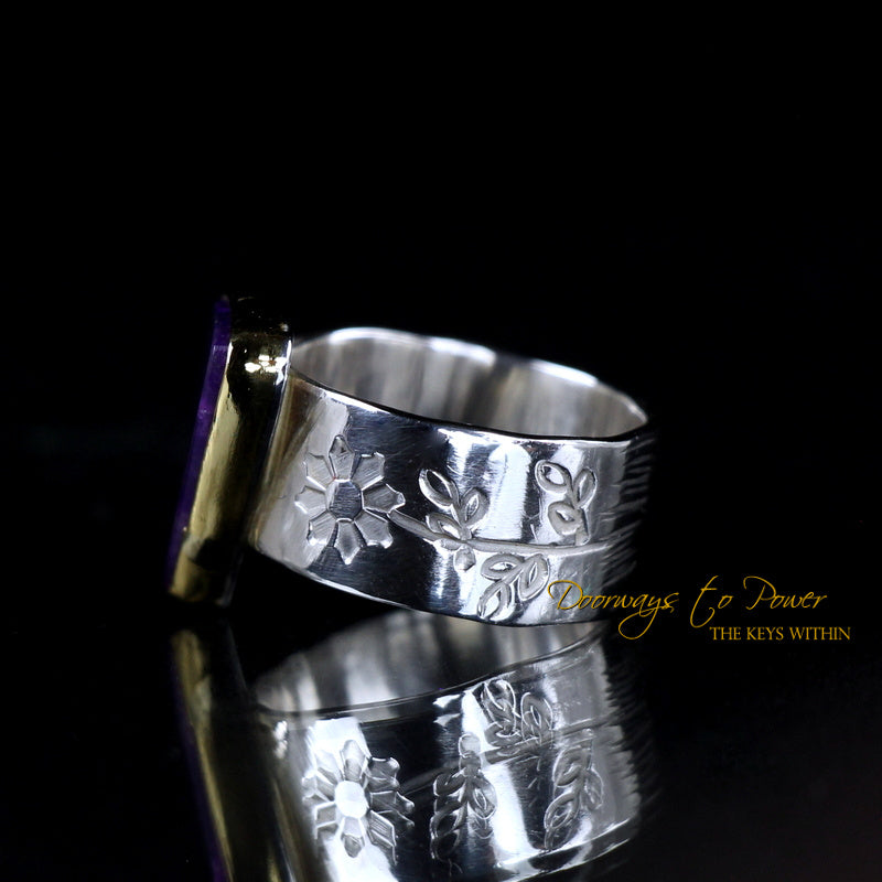 Sugilite Crystal Ring SS 'Beacon of Light' 7 1/2