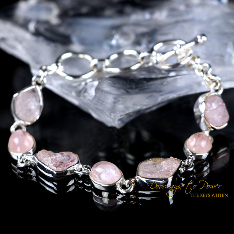 Morganite Crystal Bracelet 925 SS
