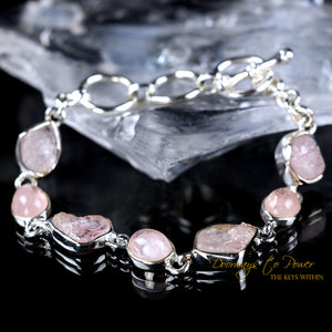 Morganite Crystal Bracelet 925 SS