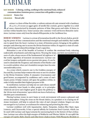 Larimar crystal properties