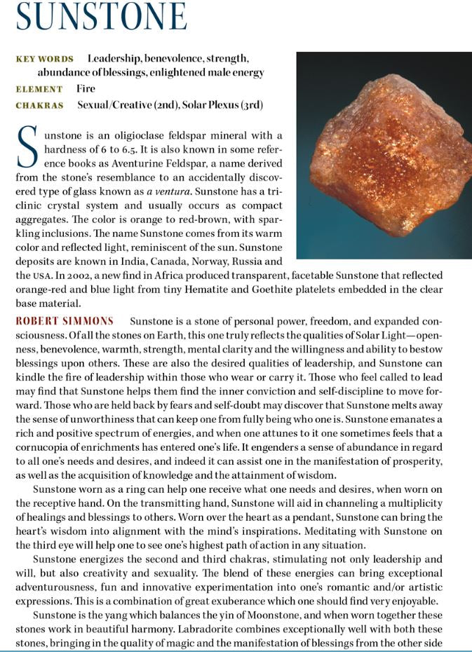 Sunstone Crystal Properties
