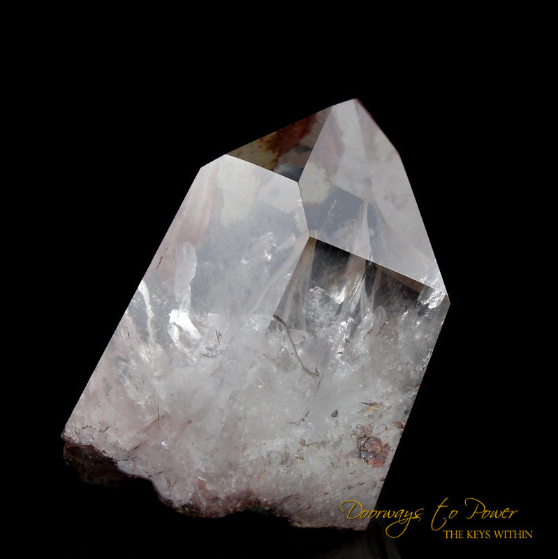 Angel Phantom Amphibole Quartz Crystal Point