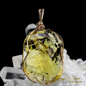 Dynamic Heliodor Andara Crystal Pendant 14k 'Divine Will'
