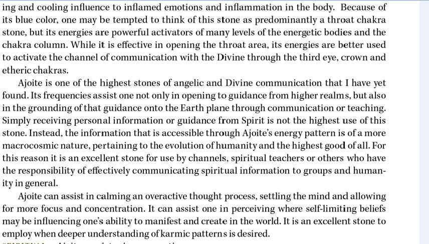 Ajoite Crystal Properties
