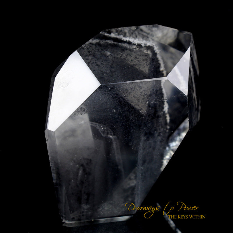 Black Phantom Lemurian Quartz Master Crystal 'The Protector' 