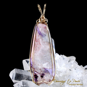 Charoite Crystal Pendant 14k
