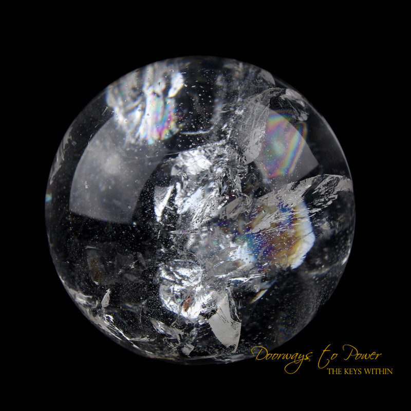 Starseed Lemurian Seed Quartz Crystal Sphere Ball 'Holographic Connection'