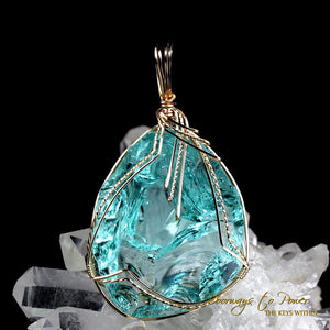 Aqua Serenity Andara Pendant 14k 'Atlantean Hologram' Ultra Rare 1995