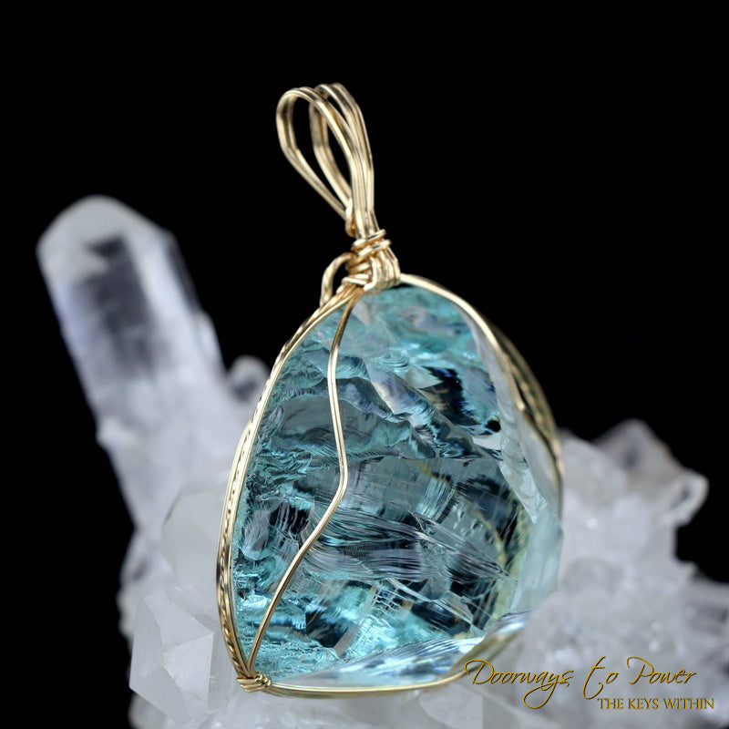 Aqua Serenity Andara Pendant 14k 'Atlantean Hologram'  1995