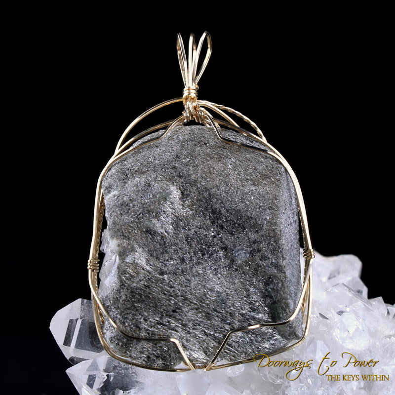 Azozeo Phenacite Crystal Pendant in 14k 