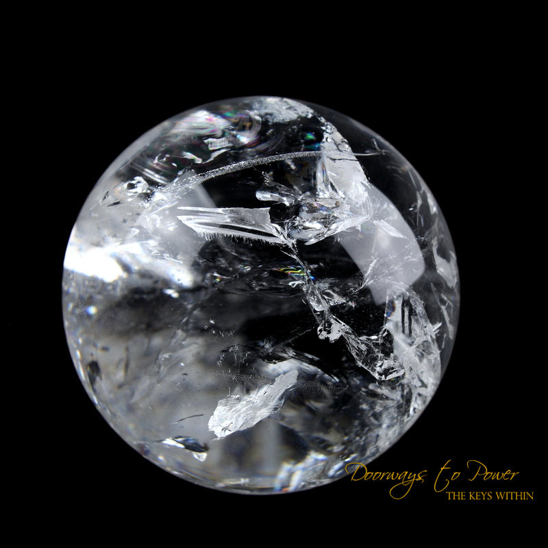 Lemurian Light Quartz Crystal Sphere 'Holographic Connection'