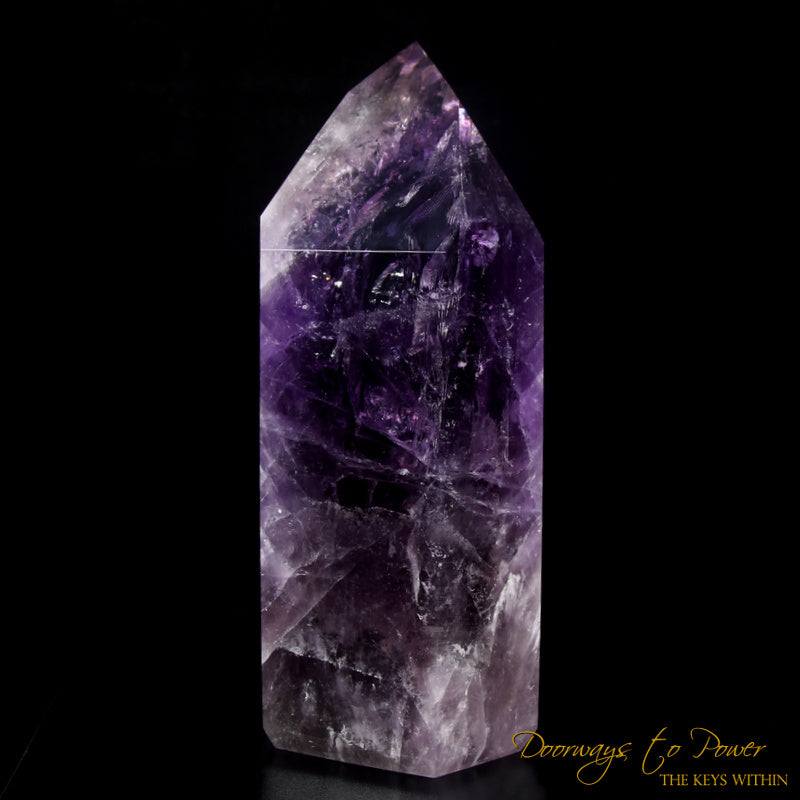 Amethyst Devic Temple Master Quartz Crystal Point XL