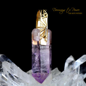 Amethyst Light Language Record Keeper Pendant™ 14k 