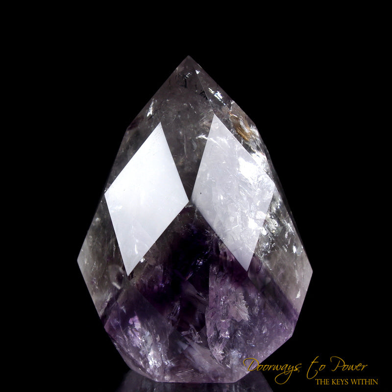Amethyst Phantom Faceted Quartz Crystal Sculpture