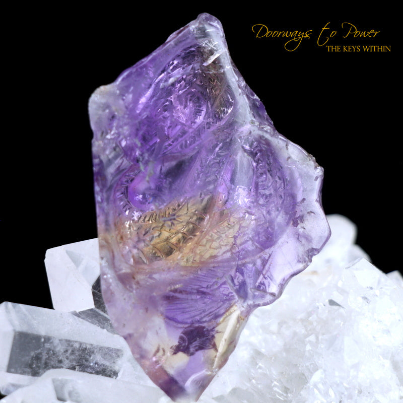 Ametrine Crystal Dragon Carving 