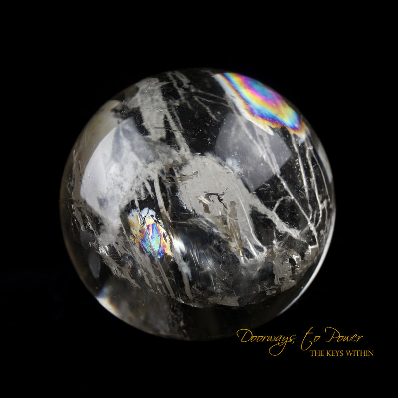 Ancient Golden Lemurian Manifestation Quartz Crystal Sphere