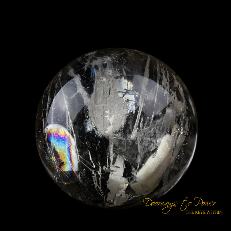 Ancient Golden Lemurian Manifestation Quartz Crystal Sphere