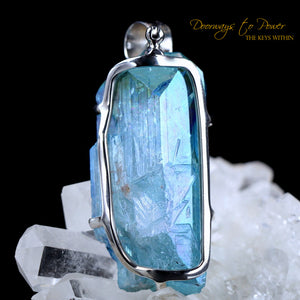 Aqua Aura Danburite Synergy 12 Crystal Pendant