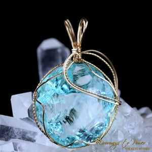 Aqua Serenity Andara Pendant 14k 'Atlantean Hologram' Ultra Rare 1995