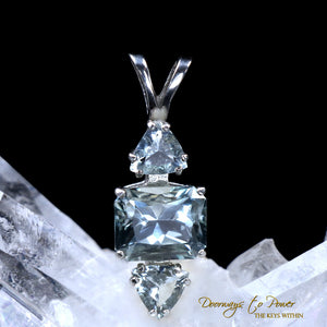 Aqua Serenity Monatomic Andara Crystal Pendant SS