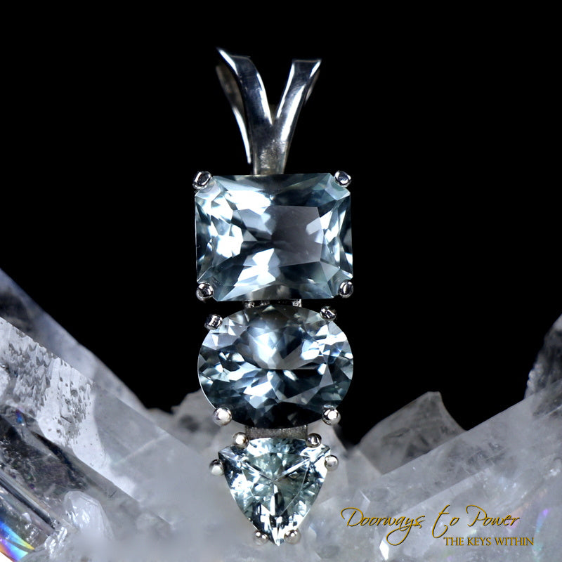 Aqua Serenity Monatomic Andara Pendant 'Atlantean Hologram' SS