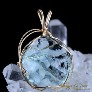 Aqua Serenity Andara Pendant 14k 'Atlantean Hologram' Ultra Rare 1995