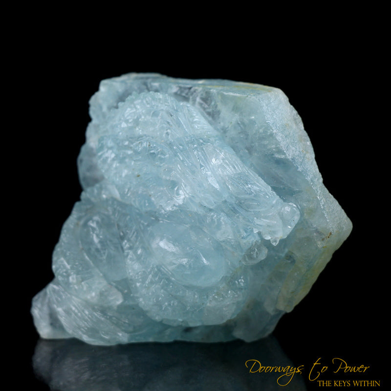 Aquamarine Dragon Crystal Carving