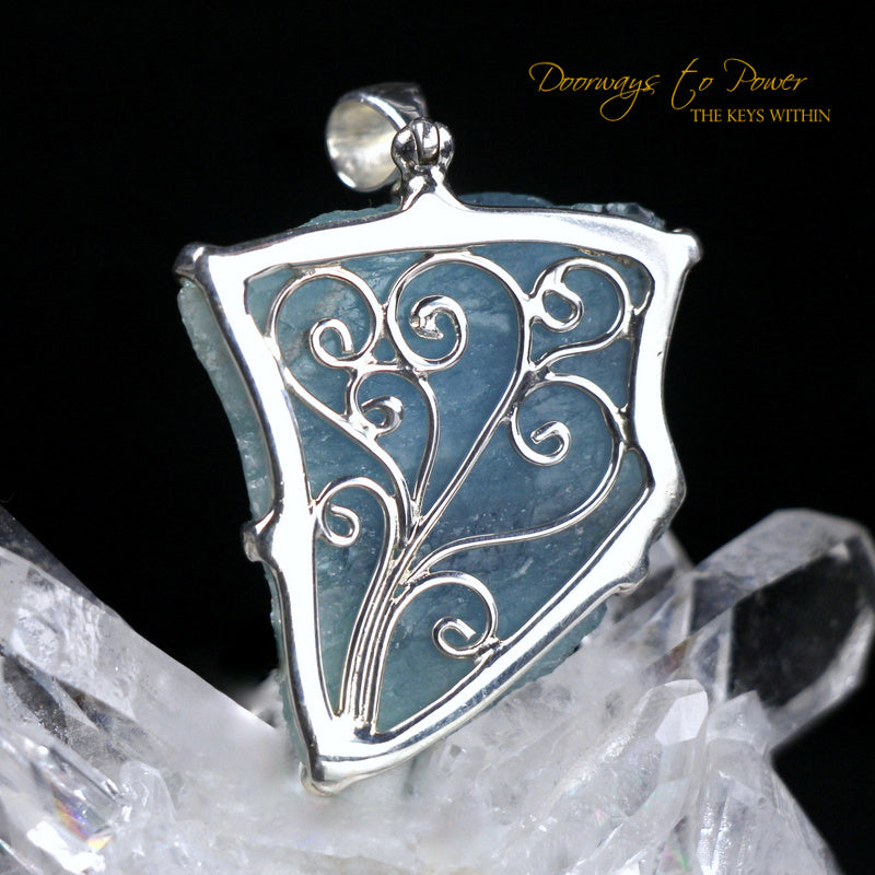 Aquamarine Dragon Crystal Pendant 