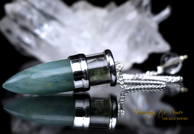 Aquamarine Moldavite Pendulum
