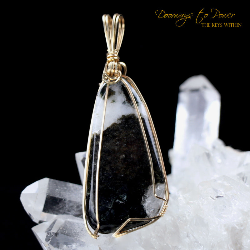 Azozeo Phenacite Crystal Pendant in 14k 