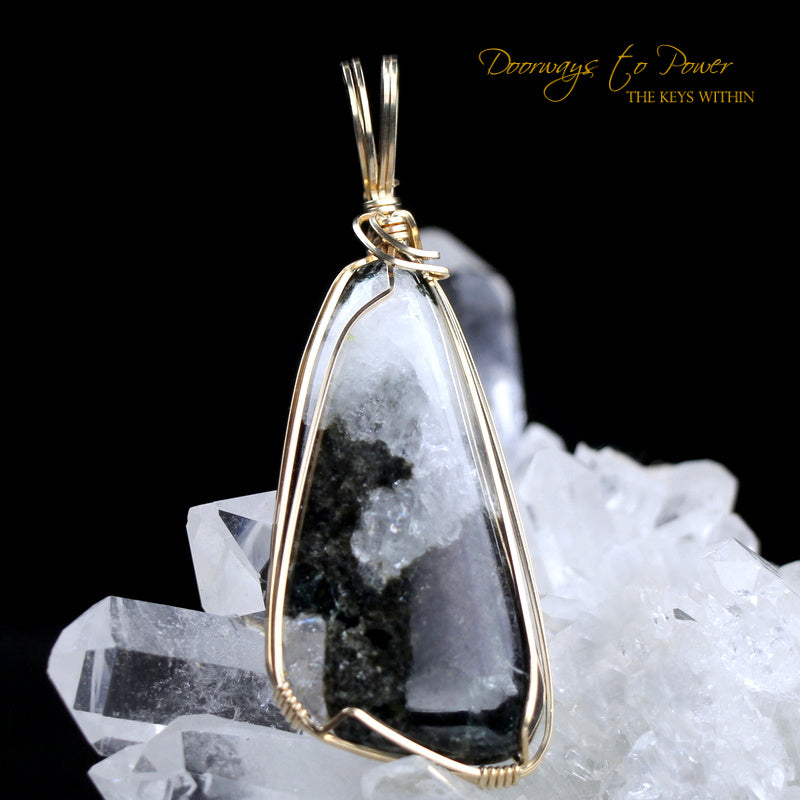 Azozeo Phenacite Crystal Pendant in 14k 