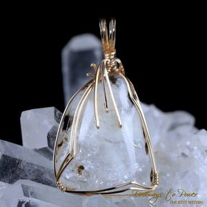 Azozeo Phenacite Crystal Pendant in 14k