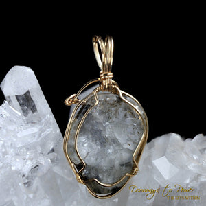 Azozeo Phenacite Crystal Pendant in 14k