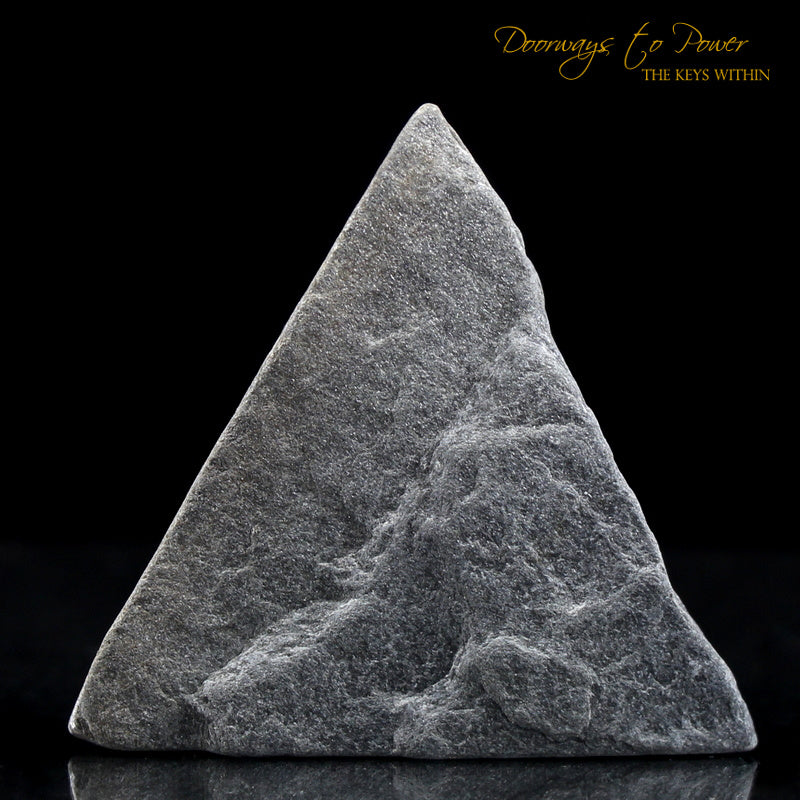 Black Azeztulite Crystal Altar Stone 'Energy Clearing & Protection'