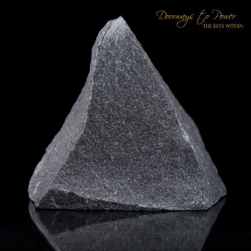 Black Azeztulite Crystal Altar Stone 'Energy Clearing & Protection'