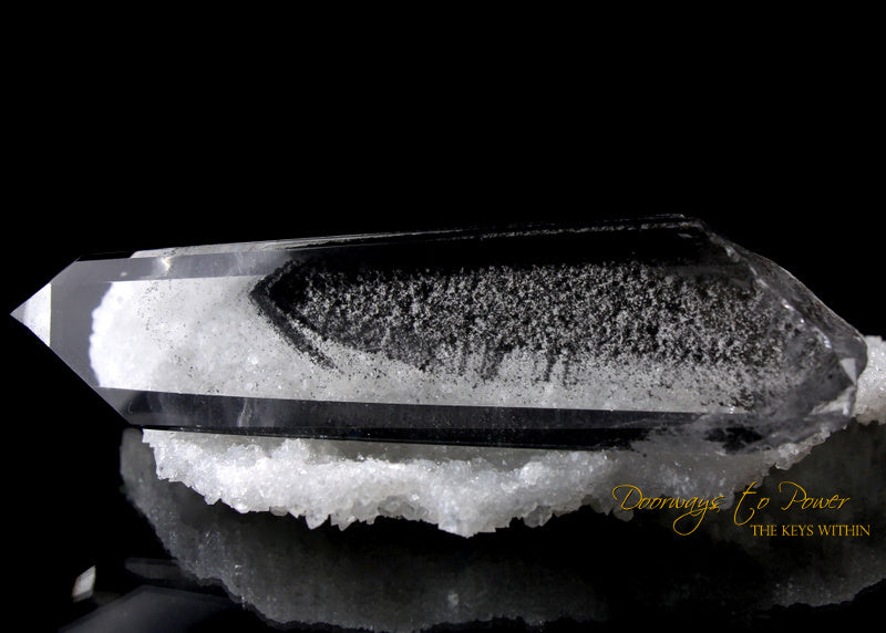 Black Phantom Lemurian Quartz Master Crystal Wand 'The Protector'