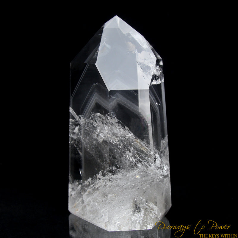 Black Phantom Lemurian Quartz Master Crystal 'The Protector' 